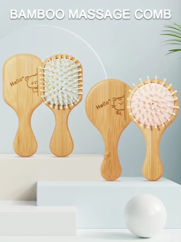 Wooden Hair Brush: Professional Air Cushion Comb for Scalp and Hair Care