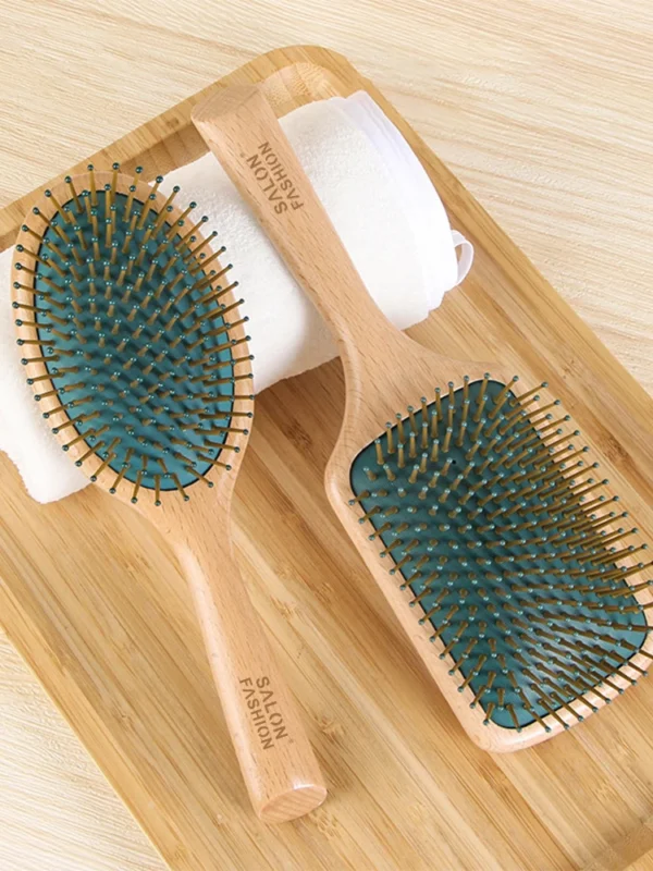 High-Quality Wooden Hair Brush for Scalp Care and Hair Loss Massage