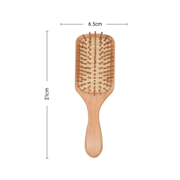 Wooden hair brush for healthy scalp and hair care massage - Image 6