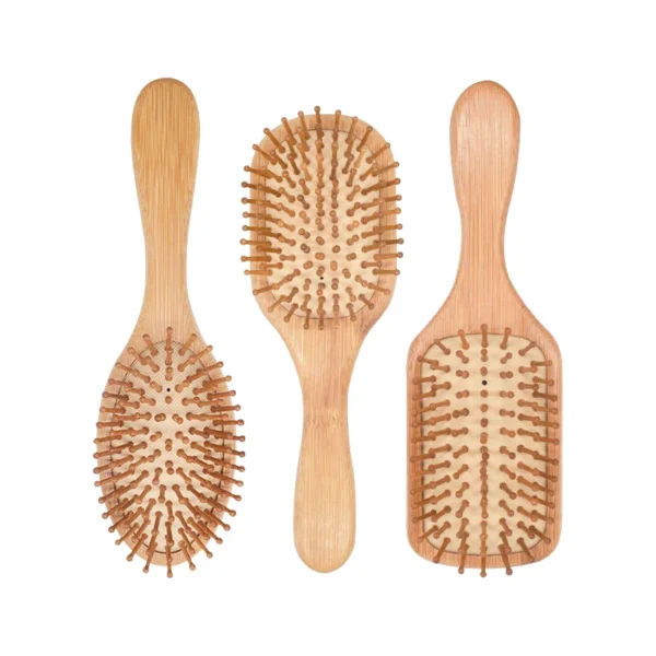 Wooden hair brush for healthy scalp and hair care massage - Image 3