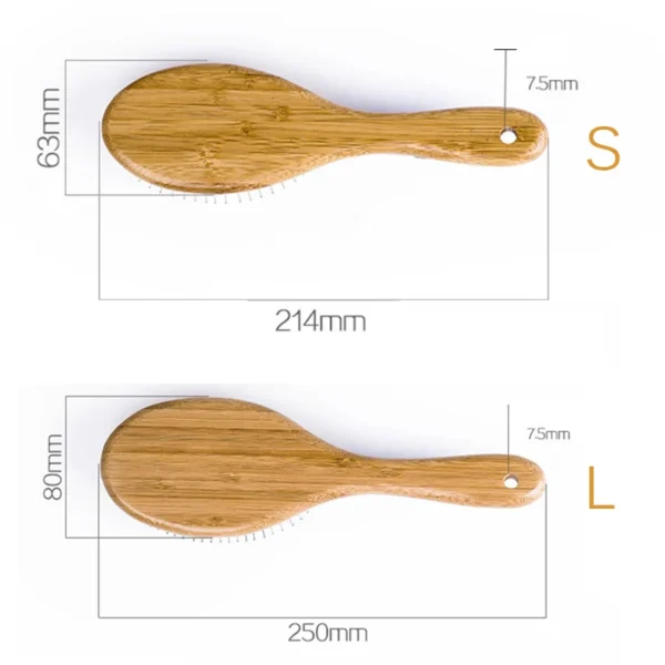 Wooden Hair Brush: Bamboo Scalp Massage Comb with Airbag Cushion - Image 4