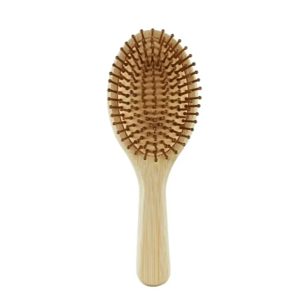 Wooden Hair Brush: Bamboo Scalp Massager, Anti-Static Cushion Comb - Image 6