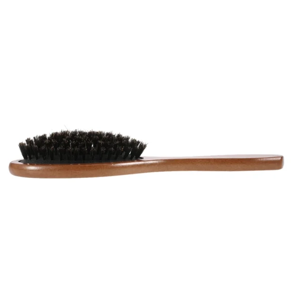 Wooden hair brush, natural boar bristle oval anti-static scalp comb - Image 3