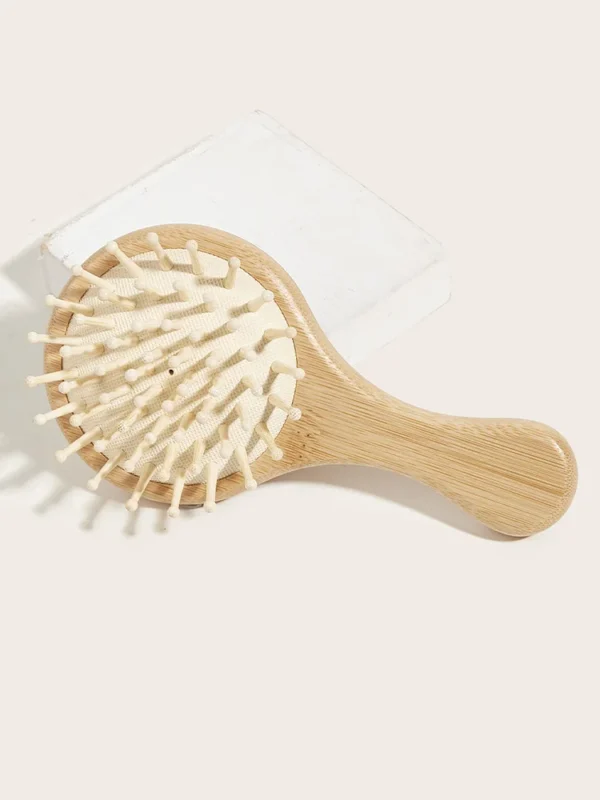 Wooden Hair Brush: Cute Cat Design, Anti-Static Scalp Massage - Image 3