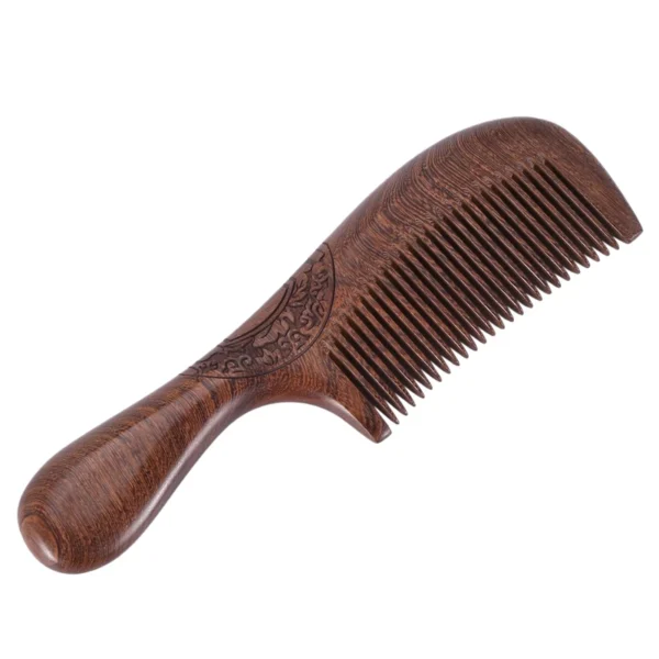 Wooden Hair Brush Anti-Static Fine-Tooth Comb For Home & Travel