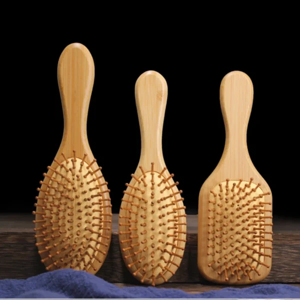 Wooden hair brush for women, anti-static, detangling, reduce hair loss - Image 5