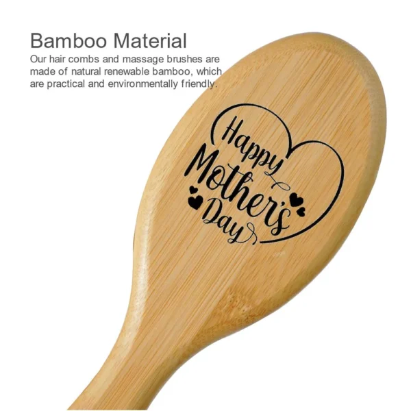 Wooden Hair Brush: Personalized Carved Air Cushion Comb for Gifts - Image 2