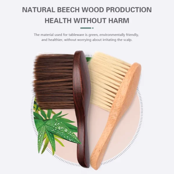 Wooden Hair Brush: Barbertop Neck Duster for Salon and Barbershop - Image 4