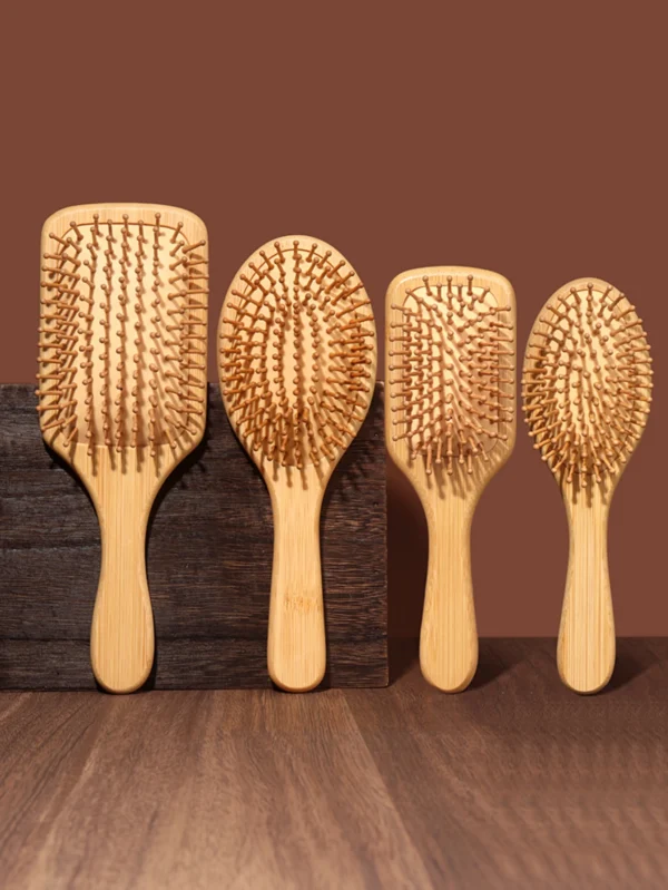 Wooden Hair Brush for Scalp Massage and All Hair Types