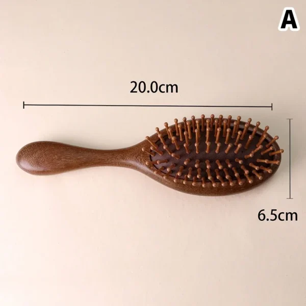 Wooden Hair Brush Air Cushion Anti-Static Massage Comb Curly Hair - Image 6