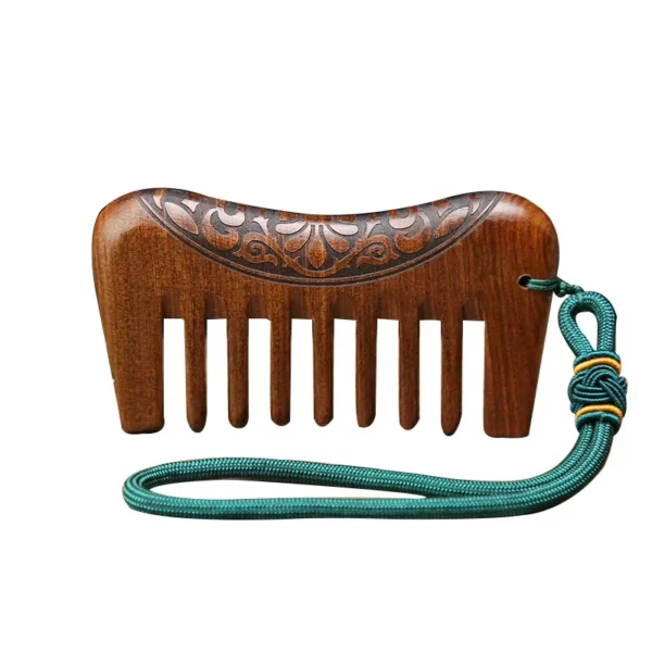 Wooden Hair Brush: Sandalwood Carved Comb for Beard and Hair Styling - Image 6