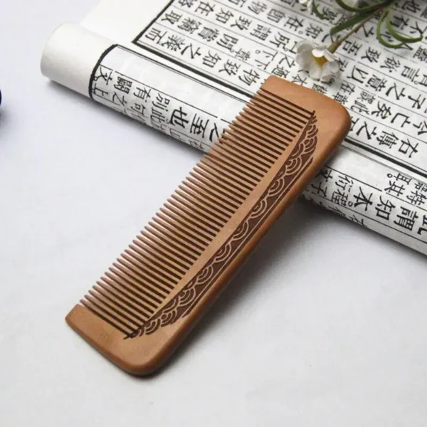 Thickened wooden hair brush, anti-static curly hair massage tool - Image 3