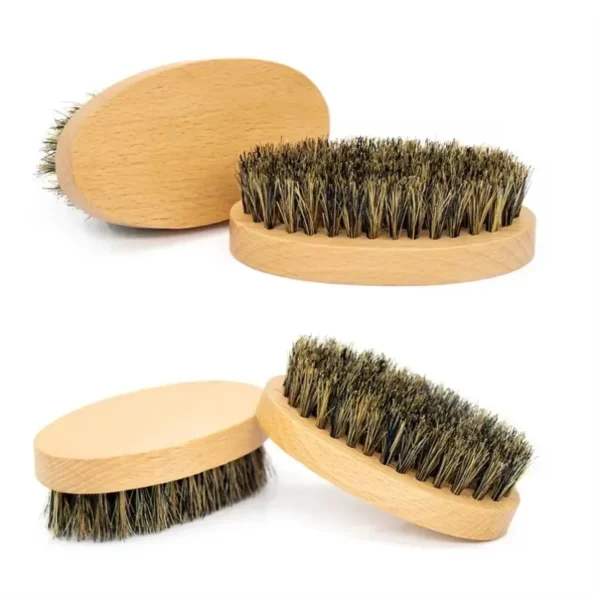 Wooden Hair Brush: Natural Boar Bristle Beard and Mustache Comb - Image 7