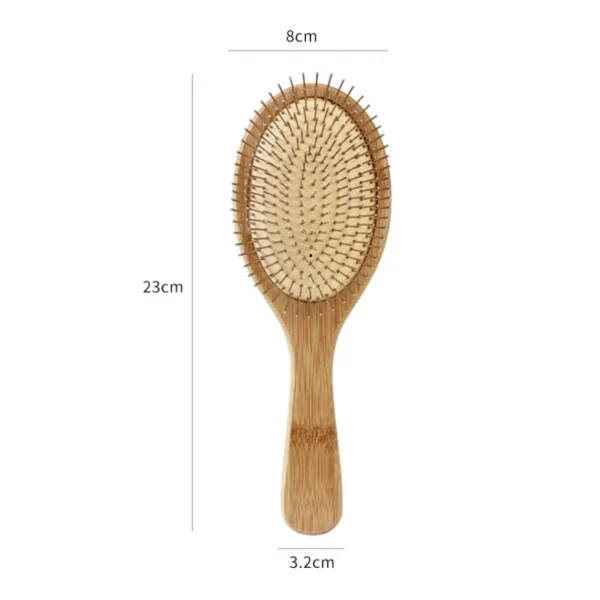 Wooden hair brush for scalp massage, detangling, and improved hair health - Image 6