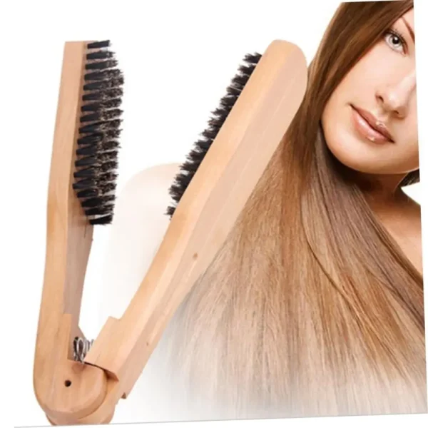 Wooden Hair Brush Comb Anti-Static Double Brushes Hairdressing Tool