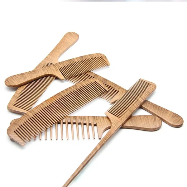 Wooden Hair Brush Anti-Tangling Scalp Massage Bamboo Wood Comb