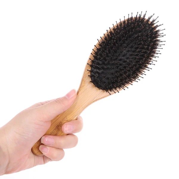 Wooden Hair Brush for Women, Detangling, Straightening, Barber Accessories - Image 4