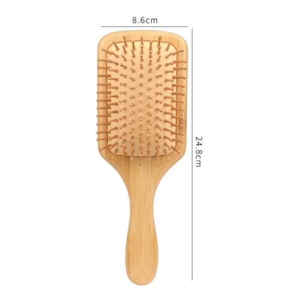 Wooden hair brush, bamboo scalp massage comb for hair growth - Image 6