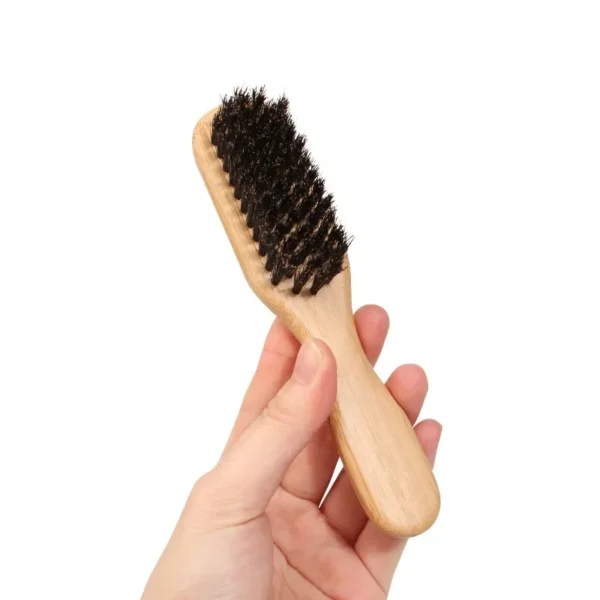 Wooden Hair Brush: Boar Bristle Comb for Beard and Styling - Image 2