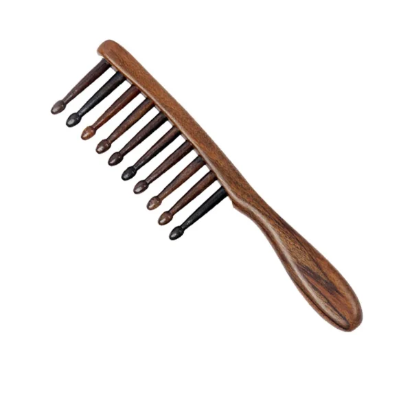 1Pc Wooden Hair Brush for Meridian Massage, Anti-static, No-snags - Image 4