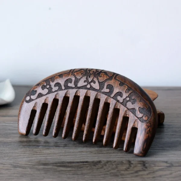 Wooden Hair Brush: Handmade Sandalwood Comb for Men, Women, and Kids - Image 3