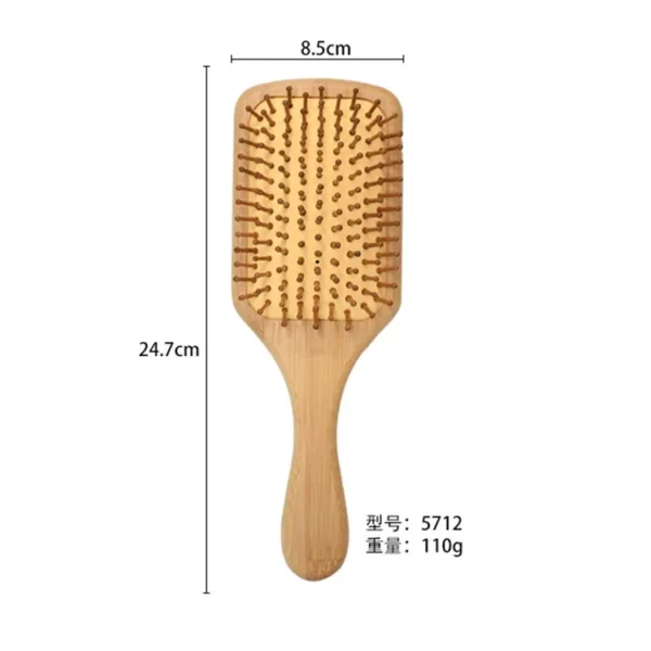 Wooden Hair Brush Professional Paddle Cushion Scalp Massage Comb - Image 6