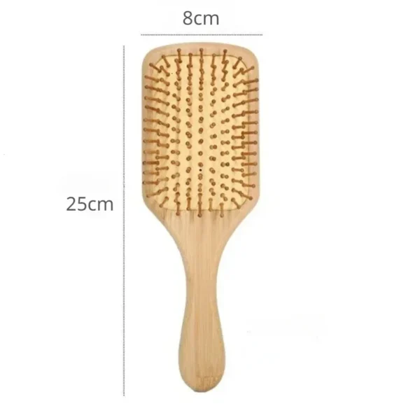 Wooden hair brush for healthy scalp, hair care, and massage - Image 6