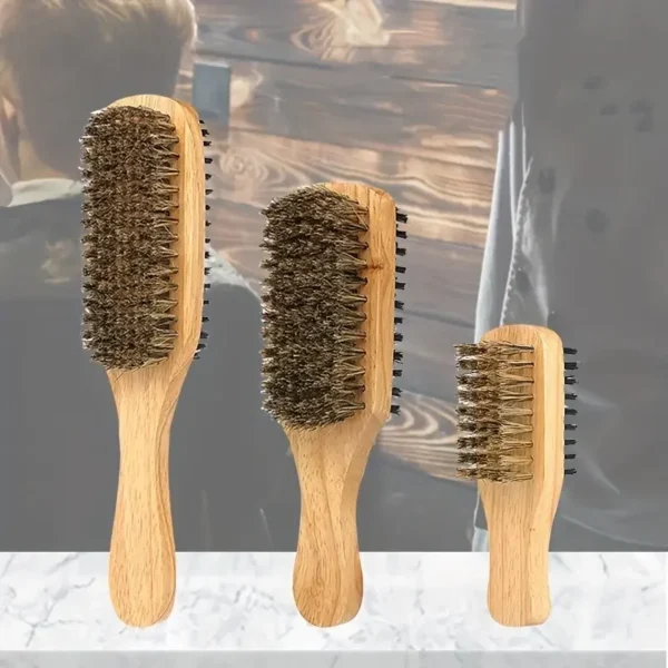 Wooden Hair Brush: Double-Sided Beard and Shaving Comb for Styling - Image 3