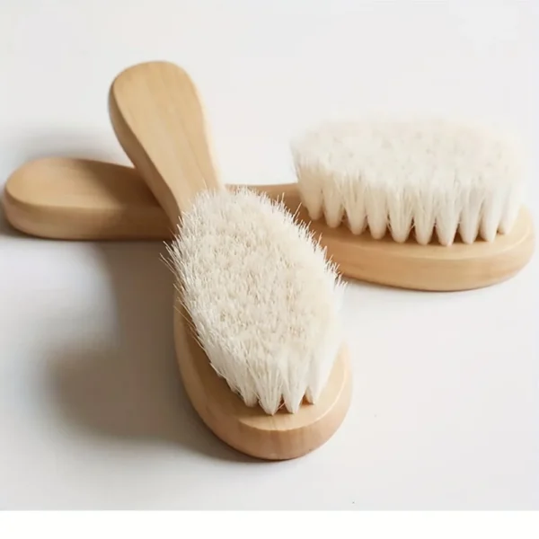 Universal Care Wooden Hair Brush for Newborns, Massage Comb for All