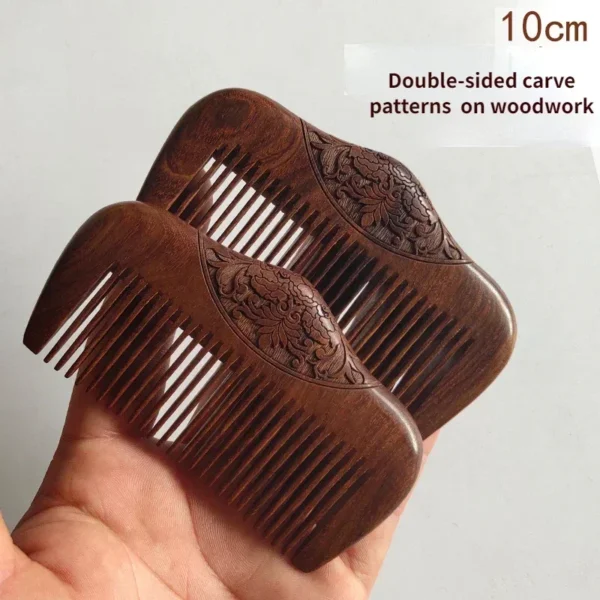 Wooden Hair Brush: Pocket Sandalwood Comb for Beard and Styling - Image 3