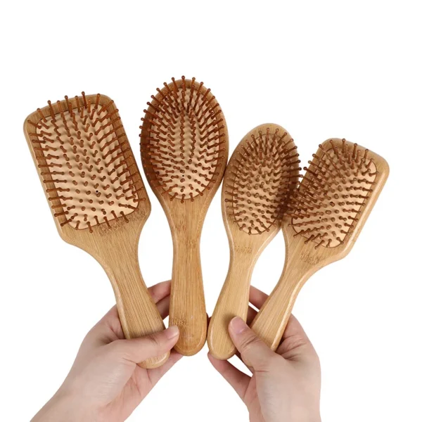 Wooden hair brush for scalp massage, anti-static, tangle-free comb - Image 5