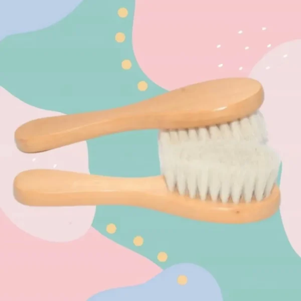 Universal Care Wooden Hair Brush for Newborns, Massage Comb for All - Image 2