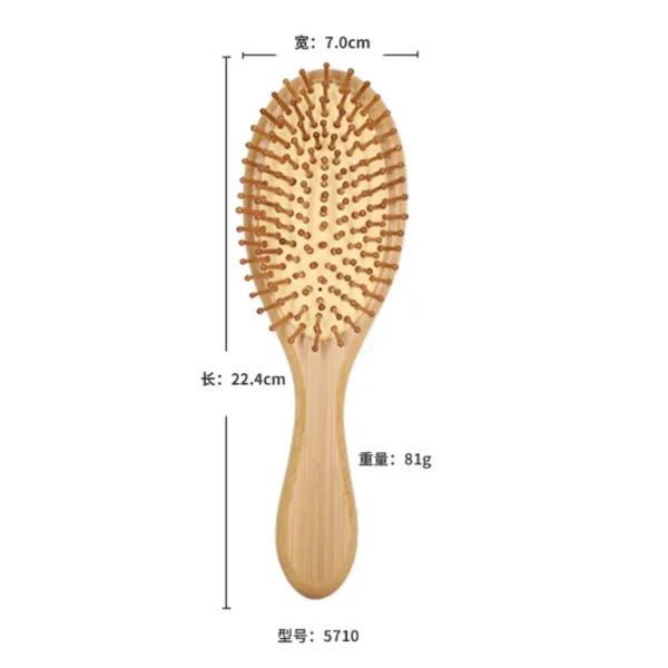 Wooden Hair Brush: Bamboo Air Cushion Massage Comb for Smooth Hair - Image 6