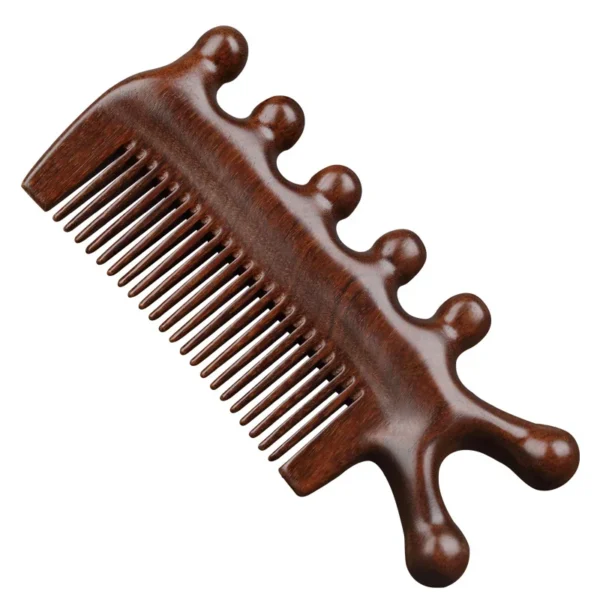 Wooden Hair Brush: Meridian Massage Comb, Sandalwood Acupuncture Head Comb