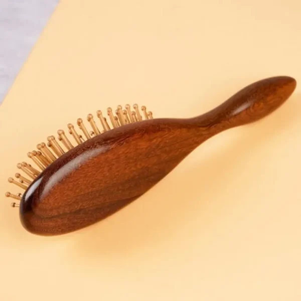 Wooden Hair Brush: Anti-static Air Cushion Comb for Curly, Wet Hair - Image 5