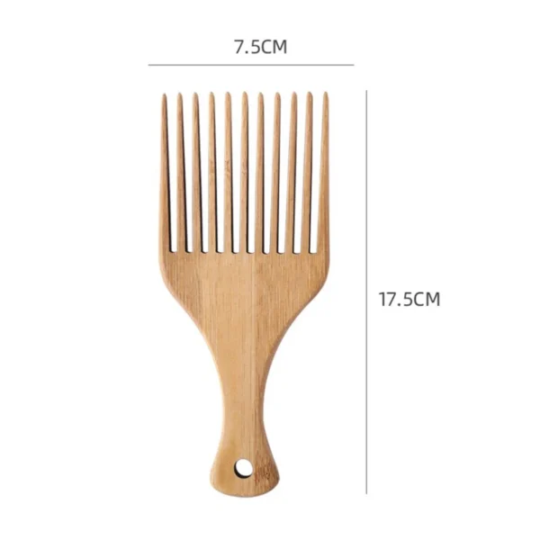 Wooden hair brush for afro hair detangling and scalp massage - Image 6