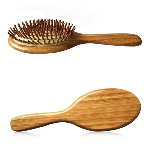 Wooden Hair Brush: Scalp Massager, Detangling Bamboo Styling Comb - Image 2