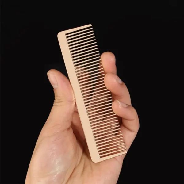 Wooden Hair Brush: Metal Barber Comb for Haircutting and Salon Use - Image 3