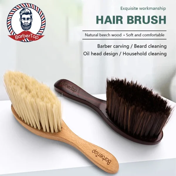 Wooden Hair Brush: Barbertop Neck Duster for Salon and Barbershop - Image 6