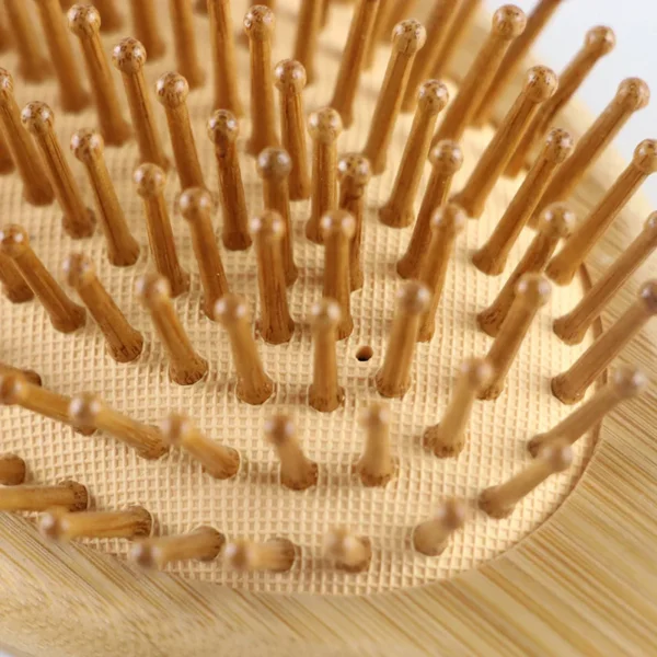 4 Pcs Wooden Hair Brush Set, Eco-friendly Bamboo, Wide Tooth & Tail Comb - Image 3