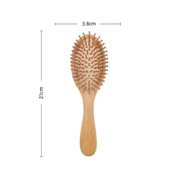 Wooden Hair Brush: Bamboo Paddle Comb for Scalp Massage - Image 4