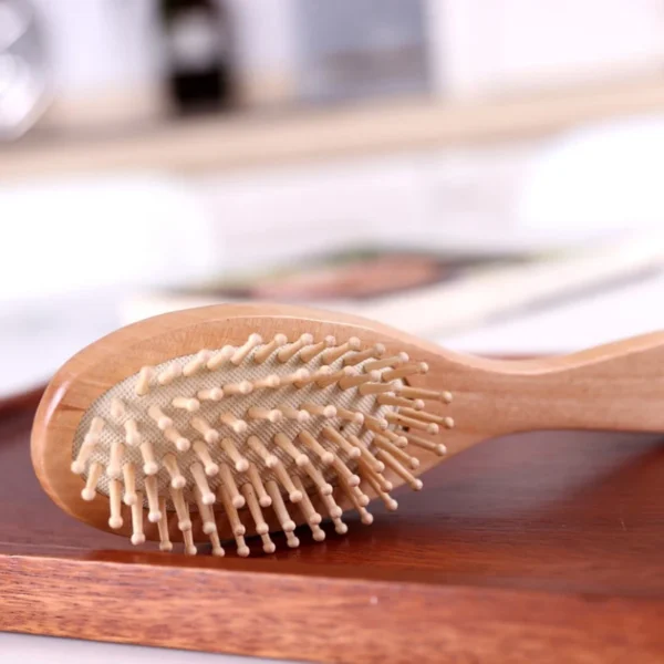 Wooden Hair Brush for Scalp Massage and Anti-Hair Loss Care - Image 6