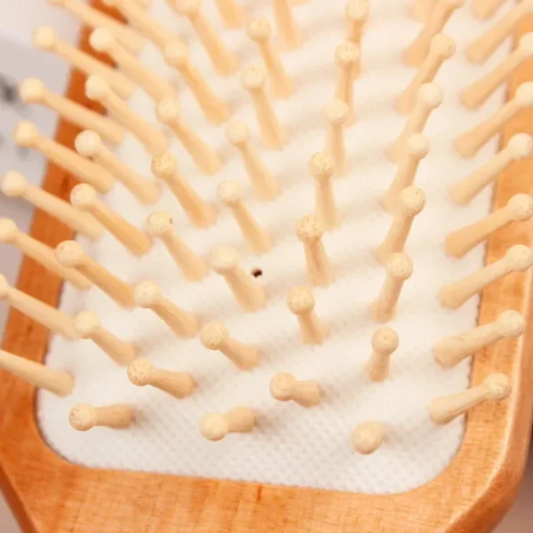 Wooden hair brush for scalp care, curly hair, and hair loss - Image 4