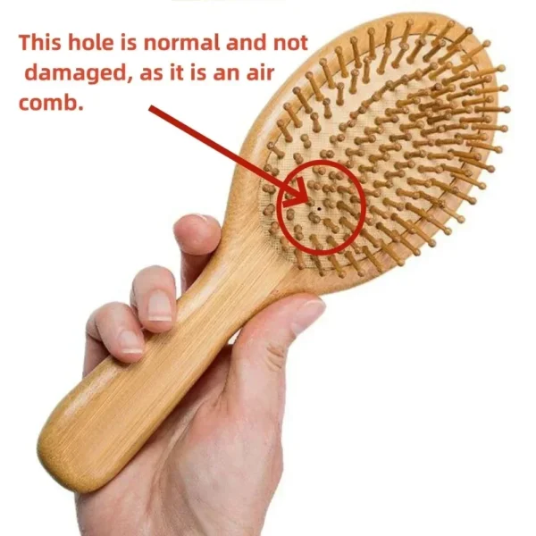 Wooden Hair Brush: Professional Bamboo Paddle Comb for Scalp & Hair Care - Image 2