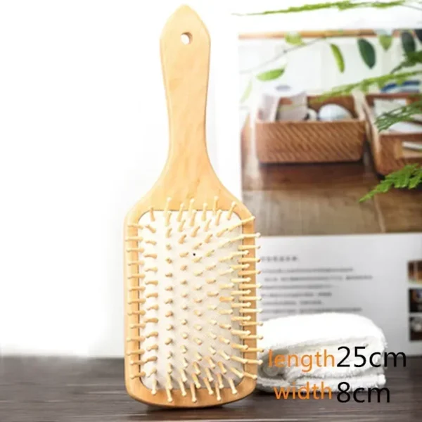 Wooden Hair Brush: Bamboo Air Massage Comb for Scalp Health - Image 4