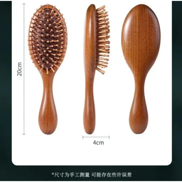 Wooden Hair Brush: Anti-static Air Cushion Comb for Curly, Wet Hair - Image 6