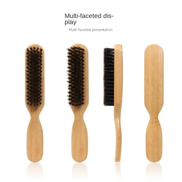 Wooden Hair Brush: Boar Bristle Comb for Beard and Styling - Image 4