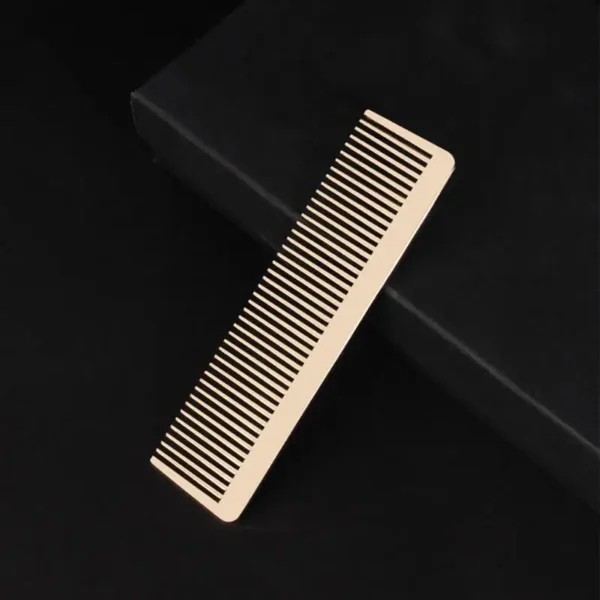 Wooden Hair Brush: Metal Barber Comb for Haircutting and Salon Use - Image 4