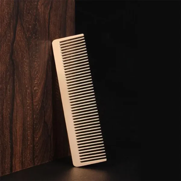 Wooden Hair Brush: Metal Barber Comb for Haircutting and Salon Use - Image 2