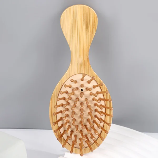 Wooden Hair Brush: Bamboo Mini Airbag Comb for Hair Care and Styling - Image 3